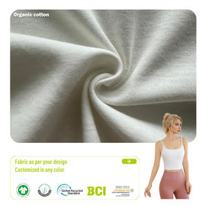 Tela de algodón orgánico de doble cara, jersey de doble cara peinado. Se puede utilizar para telas de yoga y telas deportivas. - Product Image 1