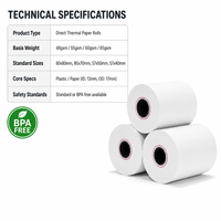 Papier thermique sans BPA pour impression de reçus, rouleau jumbo, papier pour caisse enregistreuse, rouleau de facturation, 400 mm x 2000 m, service de bureau de poste, banque
