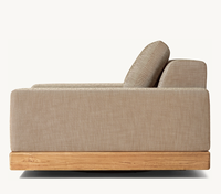 Chaise longue pivotante en teck moderne de luxe, résistante aux intempéries, écologique et résistante aux UV, pour les loisirs en plein air dans le jardin, la piscine et l'hôtel