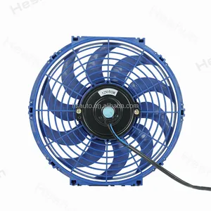 Blue 12" Inch Universal Slim Condenser Fan Push Pull Electric Radiator Cooling Fans 12V 8OW Mount Kt 200 RPM High Performance
