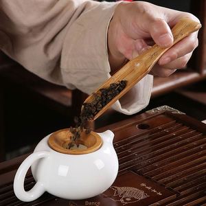 <b>Spoon</b> Modern Minimalist Natural Bamboo Wood Tea Scoop for Loose Leaf Teas, <b>Coffee</b> Logo Customization - Product Image 2