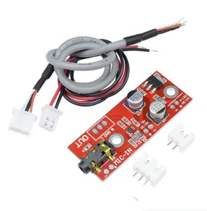 Max9812 módulo de voz amplificador, placa de microfone elétrico 3v 5v 12v entrada de som