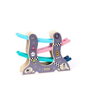 Toddler <strong>Toys</strong> for 1 2 Year Old Boy and Girl Gifts <strong>Wooden</strong> Race Track <strong>Car</strong> <strong>Ramp</strong> Racer With 4 Mini <strong>Cars</strong> - Product Image 6