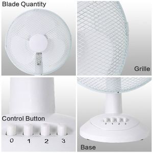 Retro DE SEGURIDAD DE Metal silencio cuadrado soporte estable de verano fresco 16 pulgadas 30W aire frío hecho en China de malla de la parrilla pequeña mesa ventilador superior - Product Image 5