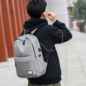 Sac à dos décontracté grande capacité en tissu Oxford durable avec port de chargement USB et prise casque, sac d'école tendance pour étudiants - Product Image 5