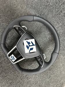 <span class=keywords><strong>Volant</strong></span> en cuir perforé à fond plat de style RS <span class=keywords><strong>SLine</strong></span> personnalisé pour Audi A3 A4 B7 A6 C7 R8 RS3 A7 RS5 RS6 A8 Q5 Q8 - Product Image 6