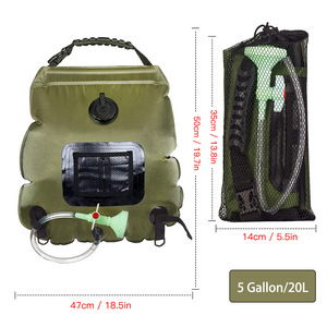 Ducha Portátil Plegable para <span class=keywords><strong>Camping</strong></span>, con Calentamiento Solar, 20L, para Viajes y Baño al Aire Libre - Product Image 3