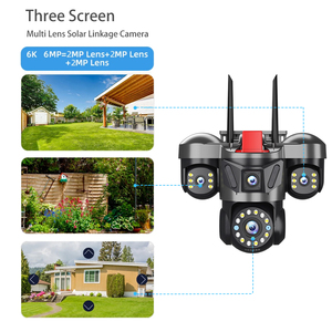 12MP hopeway ba ống kính threescreen <span class=keywords><strong>Camera</strong></span> giám sát Wifi không dây nhà 6MP 3K UHD 4G ngoài trời IP66 Mạng Màn hình PTZ <span class=keywords><strong>camera</strong></span> - Product Image 4