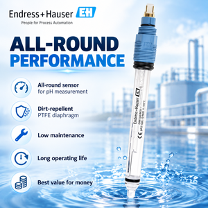 อิเล็กโทรดแก้ววัดค่า pH แบบอนาล็อก Endress+Hauser Orbisint CPS11 ช่วงการวัด 0 ถึง 14 pH พร้อมไดอะแฟรม PTFE สำหรับการบำบัดน้ำ - Product Image 2