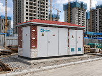 Poste de transformation compact industriel européen intégré en métal avec appareillage de commutation MT et compartiment de transformateur pour la distribution d'énergie