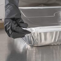 Barquette rectangulaire en aluminium jetable pour traiteur, idéale pour les banquets professionnels et les grands événements