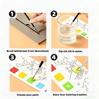 Libros para Colorear con Agua para Niños Pequeños, Papeles de Pintura con Agua sin Desorden, Kit de Pintura con Agua para Niños, Regalo de Cumpleaños