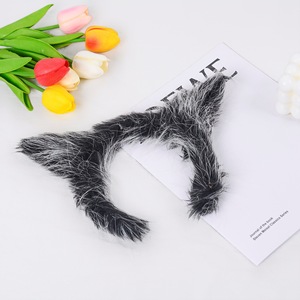 Diadema de Orejas de Lobo de Peluche, Diadema de Animal de Poliéster Unisex, Duradera, de Alta Calidad, para Navidad, Halloween y Fiestas - Product Image 2