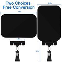 Tableau noir rectangulaire double face en plastique miniature avec clips et tableau d'affichage pour étiquettes alimentaires