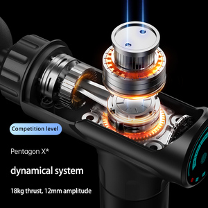 Pistol Pijat Perkusi Layar LCD 6 Kepala Kecepatan Tinggi untuk Meredakan Nyeri Jaringan Dalam, Pijat Fascia Tubuh dan Punggung - Product Image 2