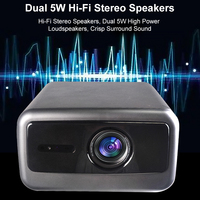 Proyektor Smart TV Android WiFi dengan Speaker Hifi Terintegrasi 3000 ANSI Lumens untuk Film, Video, Game, Sinema, Home Theater, Proyektor 4K
