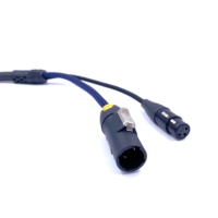 Câble hybride combiné d'alimentation 3 broches DMX Combi TRUE 1 Powercon à gaine tressée