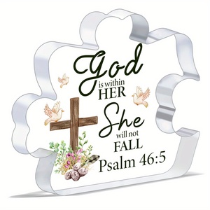 Puzzle créatif en blocs acryliques pour pasteur hommes femmes touchant <span class=keywords><strong>Proverbe</strong></span> sculpture plaque de bureau de mariage-pour les anniversaires de Thanksgiving - Product Image 2