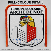 En gros, patch brodé personnalisé avec logo 3D, emblème tissé, badge, garniture en tissu, épinglette scolaire pour vêtements