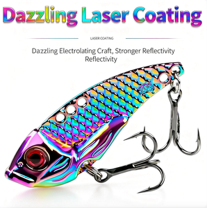 Cuillère électroplaquée écaille de dragon, leurre pour la pêche en eau douce au bar et au poisson mandarin en eau sauvage et en eau profonde - Product Image 2