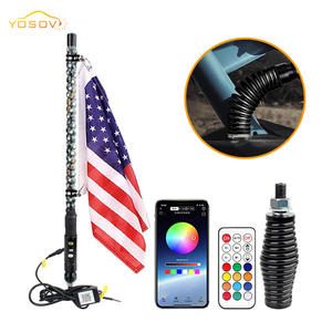 Yosovlamp LED Spiral Flagpole Light pour Off-Road Beach Horse Racing Haute Luminosité Coloré Courbe Élastique Tucson Golf City - Product Image 1