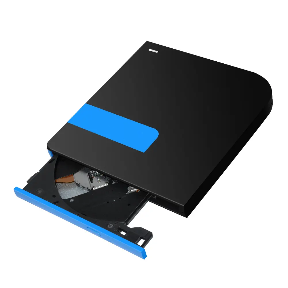 Gravador de CD/DVD USB 3.0 portátil, interface externa SATA DVD-ROM RW para uso em Desktop e Laptop