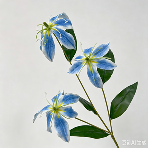 Fiori Artificiali in Seta, Gigli Fiammeggianti Stampati in 3D, Decorazione per Sfondi di Feste, Effetto Tattile Idratante, Colore Personalizzabile per Matrimoni - Product Image 3