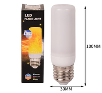 Ampoule led en forme de T, rouge, rose, multicolore, jaune, vert, bleu, effet de flamme, ampoule E27 E26 pour bar, café, lampe créative