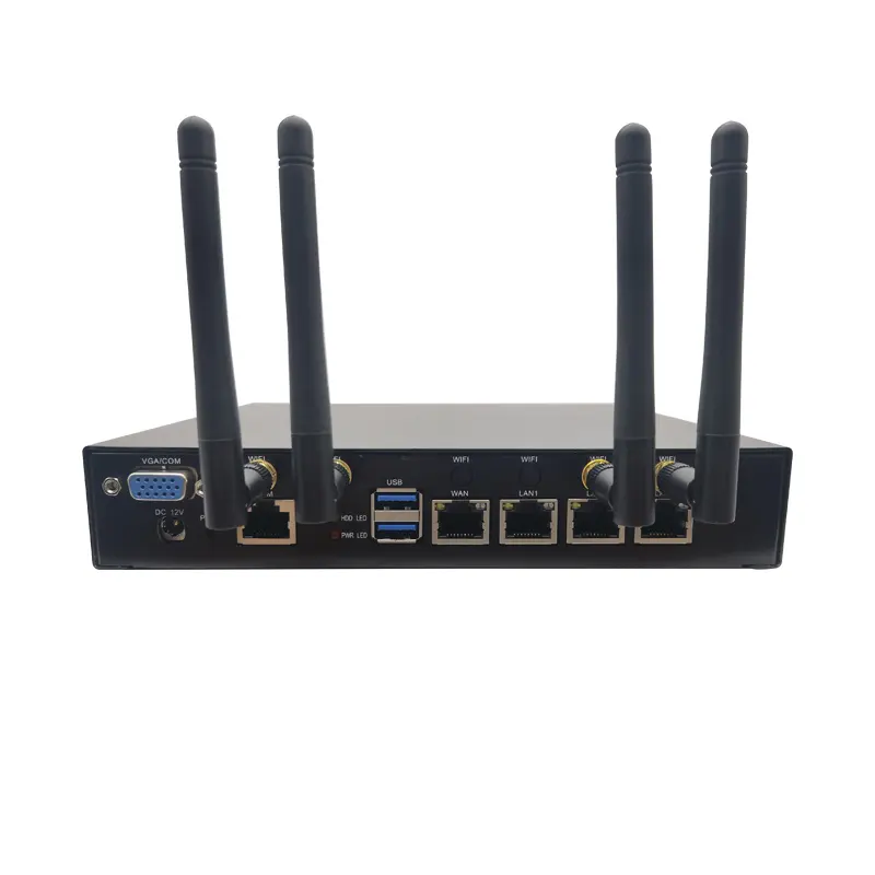 Mendukung 5G + WIFI Pfsense Mini J4125 Router In-tel I225 Desktop Gaya MINI Pfsense Firewall Router VPN Router