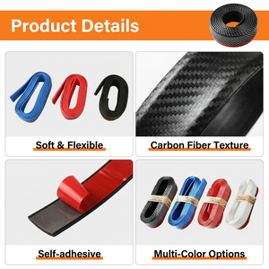 BaHao Splitter Anteriore Destro Effetto Fibra di Carbonio 55mm PVC Warrior Universale 2.5m Protezione in Gomma 2026 - Product Image 3