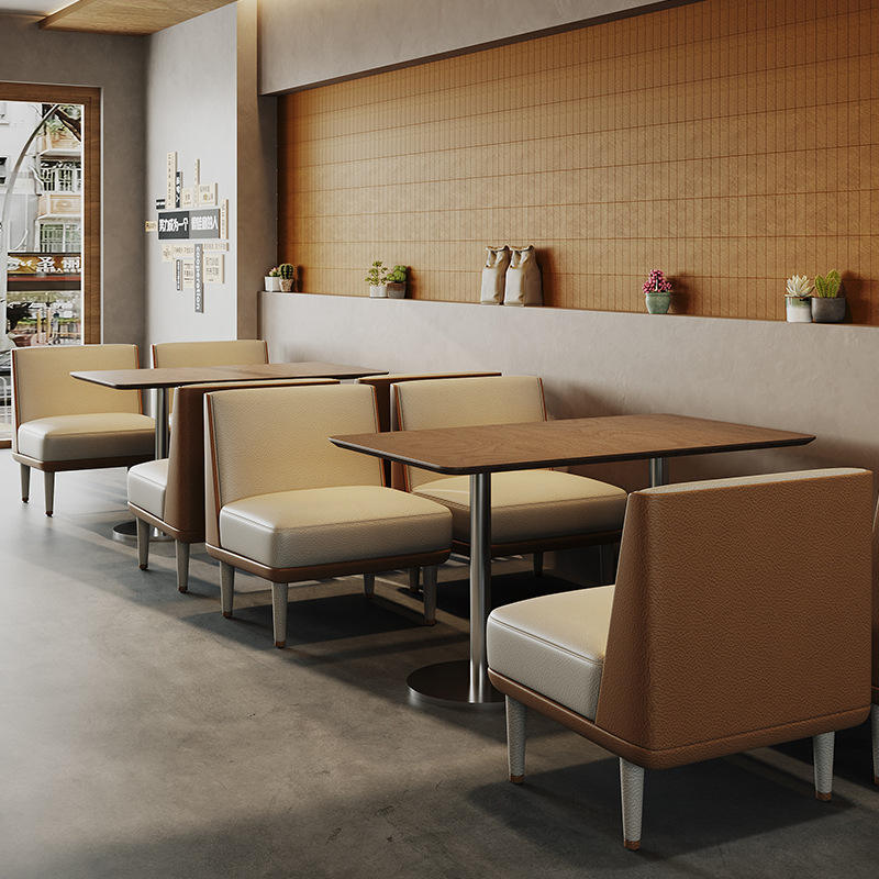 Export Modern Rectangular Simple Cafe Tables Chairs Milk Tea Shop ...