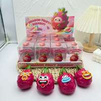 Jouet anti-stress souple à remontée lente, assortiment de fruits croustillants, vente en gros, lot mixte