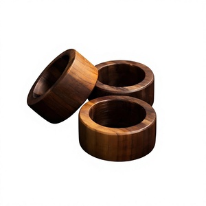 Anillo para Servilletas de Madera Natural Duradero, Redondo de 4.5cm, Ecológico, Decoración de Mesa Moderna y Lujosa para Bodas y Cenas - Product Image 5