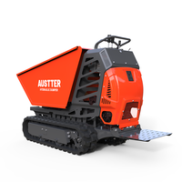 T50 AUSTTER Construction Agriculture Utilisé 500KG Dumper à chenilles entièrement hydraulique avec moteur à essence 7.5HP B & S Ducar