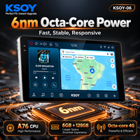 KSOY-06 Car Radio Android Universal QLED Touch Screen Wireless Carplay GPS Head Unit 6+128G 360 Camera Optical Coaxial FM AM 4G