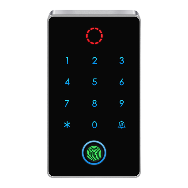12VDC IP66 Waterproof Tuya Wifi Standalone Fingerprint Biometric Access Control Keypad for Door Access Control System
