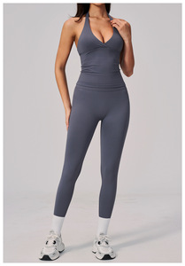 Shorts courts pour femmes, collants sans couture, débardeurs <span class=keywords><strong>de</strong></span> sport en polyester, pantalons legging coupe droite et évasée, soutien-gorge <span class=keywords><strong>de</strong></span> sport <span class=keywords><strong>fantaisie</strong></span>, ensemble complet <span class=keywords><strong>de</strong></span> yoga - Product Image 6