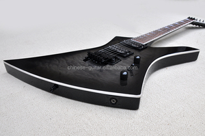 Flyoung Unusual Shape Musical <b>Instrument</b> 6 <b>String</b> Guitar Quilted Maple Veneer - Product Image 3