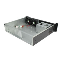 2U 350Mm Rackmount Server Case dengan Profil Rendah Slot Ekspansi Industri Sasis Server