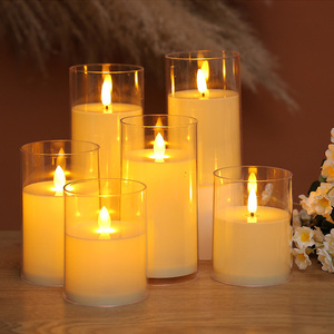 電池式 <span class=keywords><strong>LED</strong></span> キャンドル 3D 炎リモコン付き ロマンチックな結婚式 クリスマス ハロウィン 誕生日 ホームデコレーション 火を使わない - Product Image 5