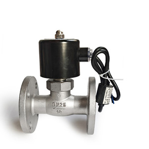 Válvula Solenoide de Brida de Acero Inoxidable DN25 1 pulgada para Control de Vapor 220V 24V Eléctrica de Alta Temperatura para Uso Industrial - Product Image 1