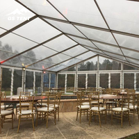 Grande tente de fête en aluminium étanche pour 300 personnes 40m par 100m tente d'événement blanche chapiteau géant
