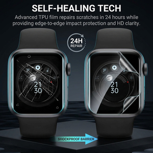 Película Protectora de Pantalla HD TPU para IWatch <span class=keywords><strong>S12</strong></span>, Etiqueta Blanca, Cobertura Total, Hidrogel, Auto-Reparable, Anti-Rayones - Product Image 4