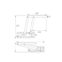 Levier pneumatique multifonctionnel élévateur de table basse pliable accessoires de quincaillerie de table basse Tampon hydraulique élévateur pliable