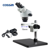 Factory Supply 7~45X Continuous Zoom in Zoom Out Optical Phone Microscopio Stereo Microscope Industrial with Camera for Jewelry