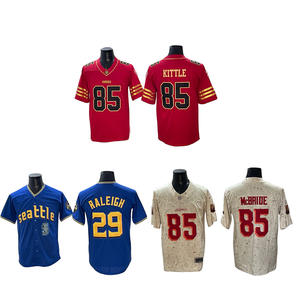 Maglie da Football americano ricamate da uomo a buon mercato all'ingrosso magliette sportive da <span class=keywords><strong>Rugby</strong></span> a pieno titolo #85 KITTLE #15 mahomes - Product Image 2