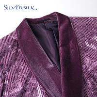 Nouveau style OEM vacances brillantes 1 bouton paillettes réversibles veste de soirée dansante hommes blazer costumes