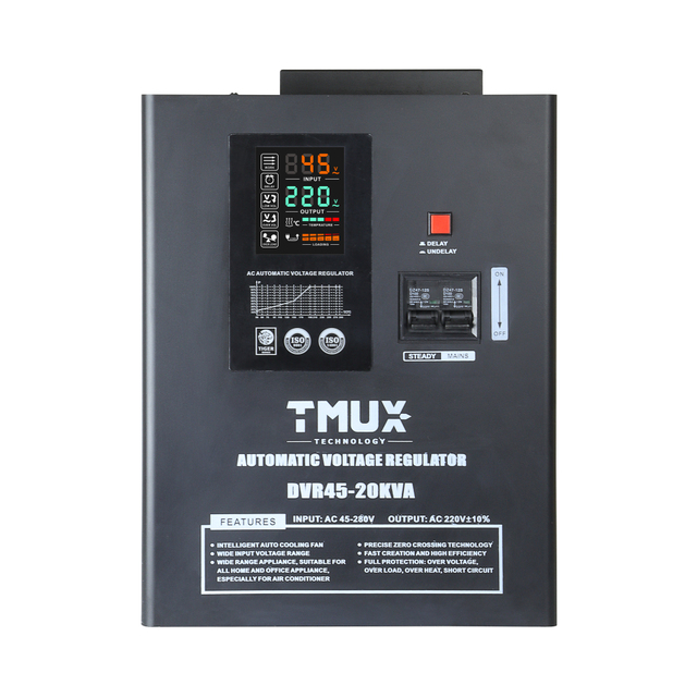 Aluminium 20kVA 16kW Single Phase Relay AC Voltage Stabilizer for Whole House Appliances