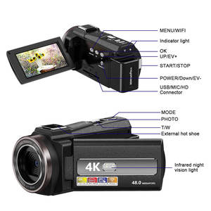 Diffusion en direct Tiktok <span class=keywords><strong>Youtube</strong></span> WIFI 4K Enregistreur Compact De Poche 4K Dslr Caméras Vidéo Appareils Photo Numériques pour la Photographie - Product Image 5