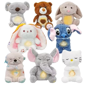Juguete de Peluche Sensorial <span class=keywords><strong>para</strong></span> Bebés con 4 Modos de Respiración Relajante, Música <span class=keywords><strong>y</strong></span> Luz, Compañero <span class=keywords><strong>para</strong></span> <span class=keywords><strong>Dormir</strong></span>, Regalo <span class=keywords><strong>para</strong></span> Niños - Product Image 1